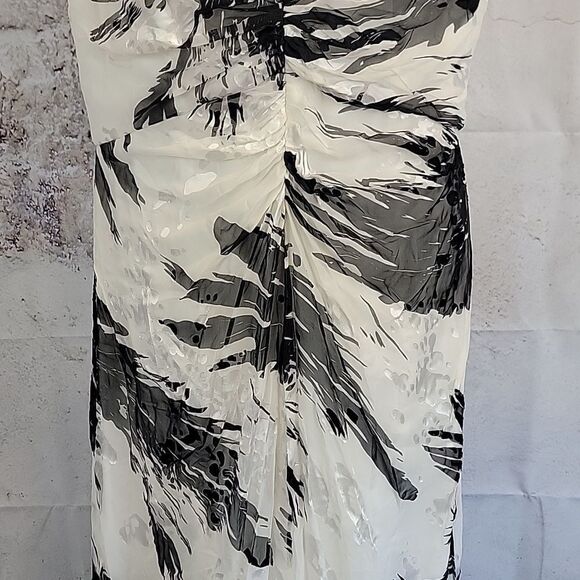 Cachwy Black and White Sleeveless Evening Gown Maxi Length Womens Size 12 - Picture 3 of 14